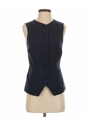 Abercrombie & Fitch Navy Pinstripe Vest